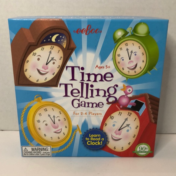 eeBoo Corporation Time Telling Game Learn to read a Clock Home School ages 5+ - Picture 1 of 4